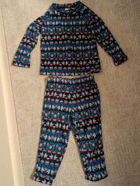Patagonia Blue Geometric Kids Fleece Set